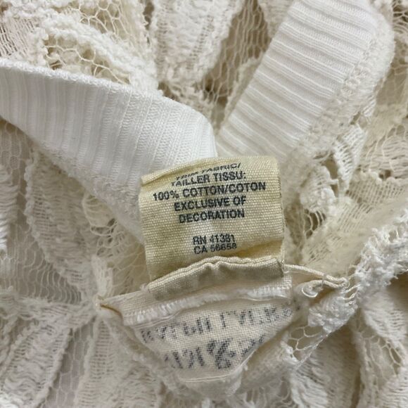 Ralph Lauren Denim & Supply Antique Cream Lace Peasant Top Size small - Picture 4 of 10